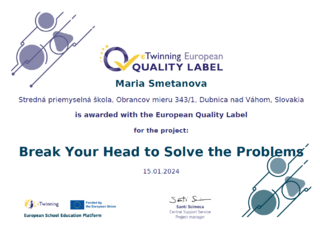 eTwinning_Break Your Head to Solve the Problems 2024